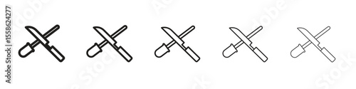 Knife sharpener icon Vector illustration in solid and black and white. EPS10
