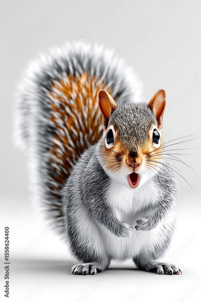 Obraz premium Excited squirrel portrait