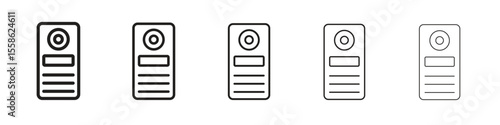 Intercom icon Vector illustration in solid and black and white. EPS10