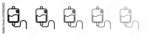 Intravenous icon Vector illustration in solid and black and white. EPS10