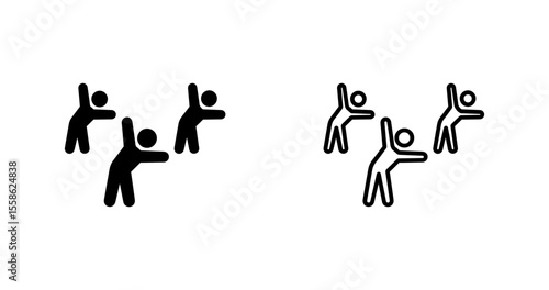 Group Fitness Vector Icon