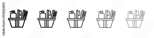 hygiene kit icon Vector illustration in solid and black and white. EPS10