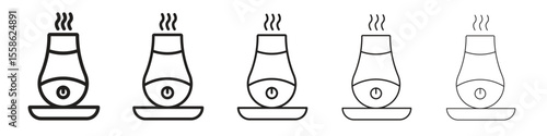 Humidifier icon Vector illustration in solid and black and white. EPS10