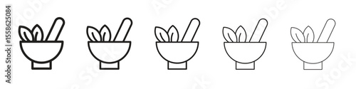 Herbal medicine icon Vector illustration in solid and black and white. EPS10