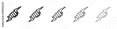 Hand with Power icon Vector illustration in solid and black and white. EPS10