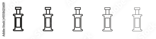 Gin icon Vector illustration in solid and black and white. EPS10