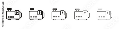 Generator icon Vector illustration in solid and black and white. EPS10