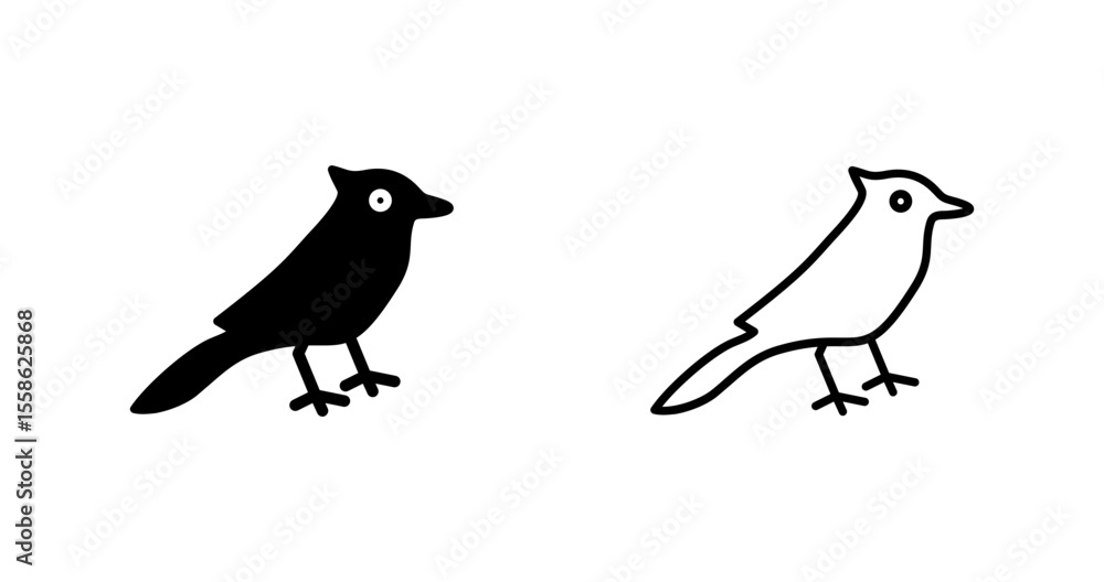 Fototapeta premium Blue Jay Vector Icon