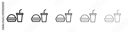 Fast food icon vector, Symbol, logo illustrations