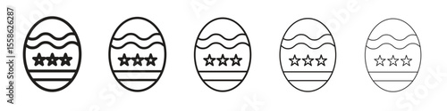 Easter eggs icon Vector illustration in solid and black and white. EPS10