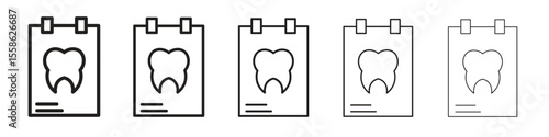 Dental X ray icon Vector illustration in solid and black and white. EPS10