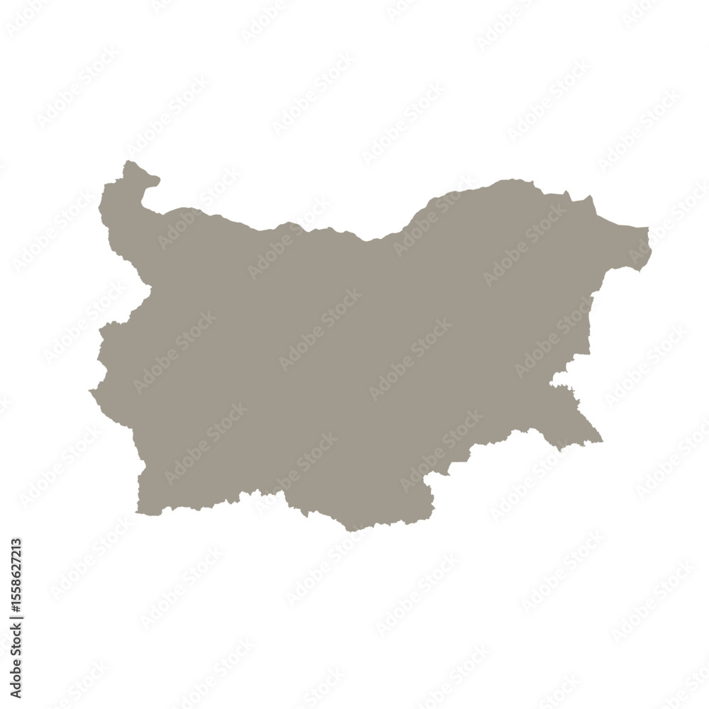 Map of Bulgaria, sign silhouette. World Map Globe. Vector Illustration isolated on white background. Europe continent. Map of Bulgaria, sign silhouette. World Map Globe. Vector Illustration isolated on white background. Europe continent.