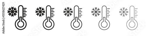 Cold icon Vector illustration in solid and black and white. EPS10