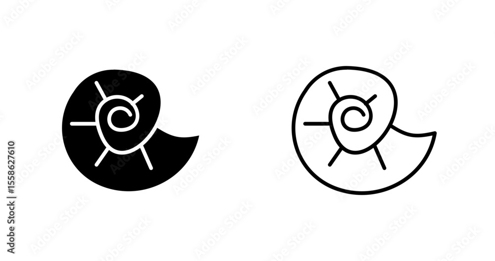 Fototapeta premium Sea Snail Vector Icon