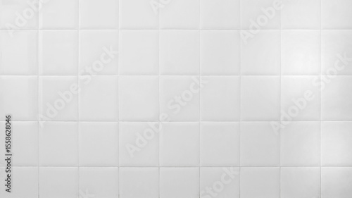 Tableau sur toile white tiles wall in the office