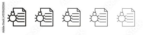 Bug report icon Vector illustration in solid and black and white. EPS10