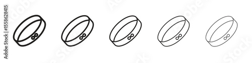 Bracelet icon Vector illustration in solid and black and white. EPS10