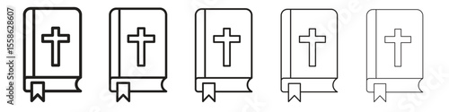 Bible icon Vector illustration in solid and black and white. EPS10
