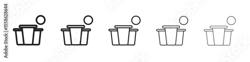 Beer pong icon Vector illustration in solid and black and white. EPS10