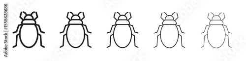 Bedbug icon Vector illustration in solid and black and white. EPS10