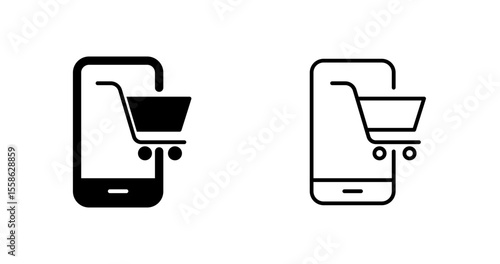 Mobile Shopping Vector Icon