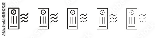 Air purifier icon Vector illustration in solid and black and white. EPS10