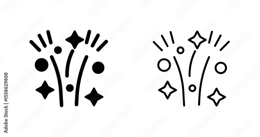Obraz premium Fireworks Vector Icon