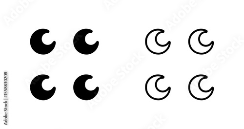 Moon Phases Vector Icon