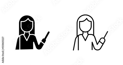 Teacher Pointer Vector Icon