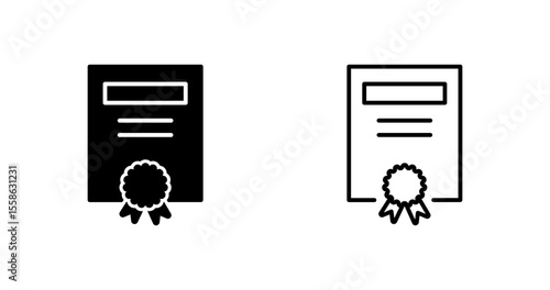 Teacher Certificate Vector Icon