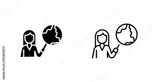 Teacher Globe Vector Icon