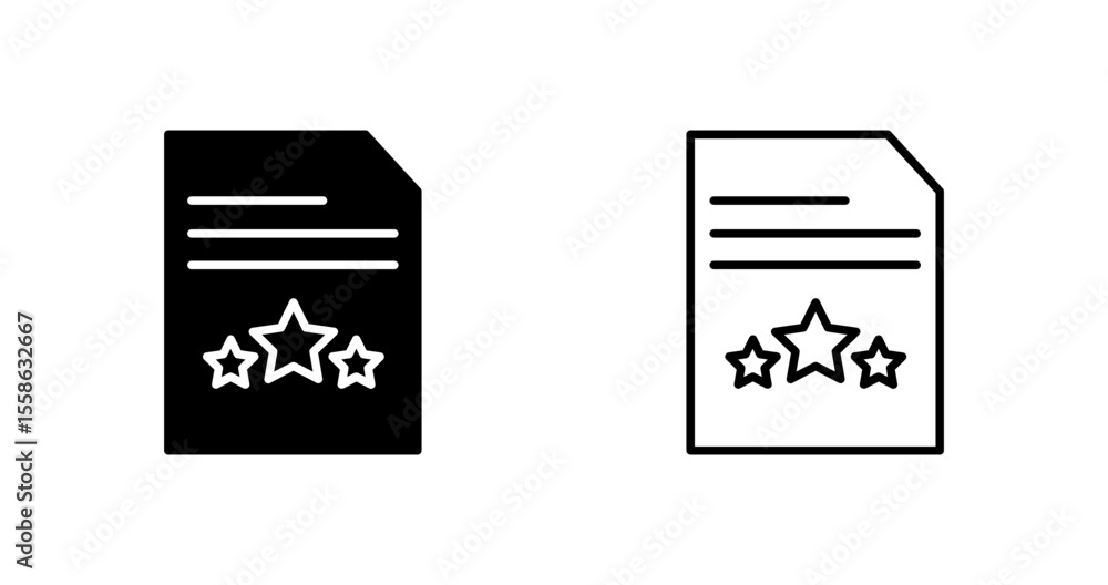 Rating System Vector Icon Rating System Vector Icon