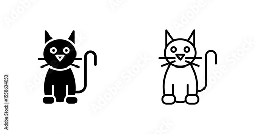 Black Cat Vector Icon