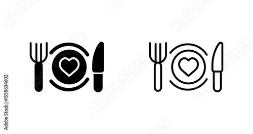 Romantic Dinner Vector Icon