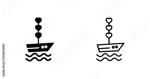 Love Boat Vector Icon