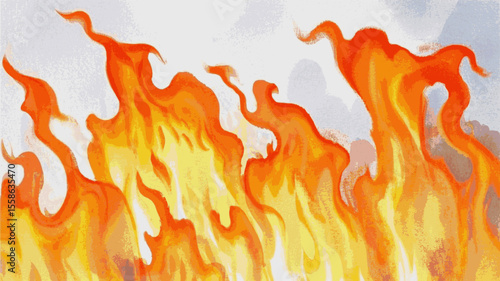 Crimson Ember Flow flames isolated watercolor vector illustration svg