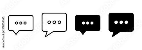Chat icon vector. speech bubble sign and symbol. comment icon. message