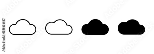 Cloud icon vector. cloud sign and symbol
