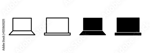 Laptop icon vector. computer sign and symbol