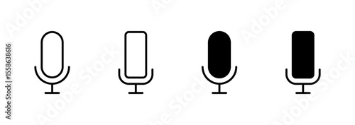 Microphone icon vector. karaoke sign and symbol