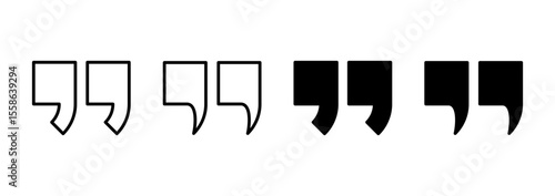 Quote icon vector. Quotation mark sign and symbol