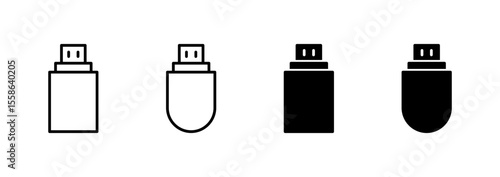 Usb icon vector. Flash disk sign and symbol. flash drive sign.