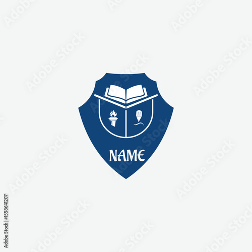 3676 educational logo school college university learning institute book academy organization