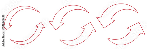 Refresh icon set. Reload, Update, reload and recycle icon vector illustration. Circular arrow rotation symbol with two arrows pointing in opposite directions indicating refresh icon.