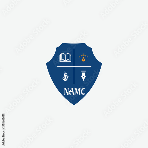3697 educational logo school college university learning institute book academy organization