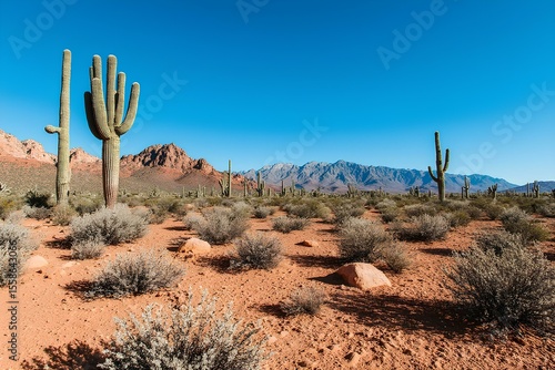 Arizona Desert Ladscape ,superstition, montagne, paysage, nature, plante, 