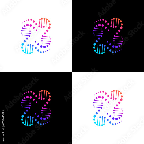 DNA logo molekul infinite