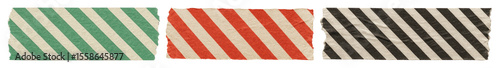 Free Download PNG Vintage striped washi tape, element set on transparent background - GFXLoad