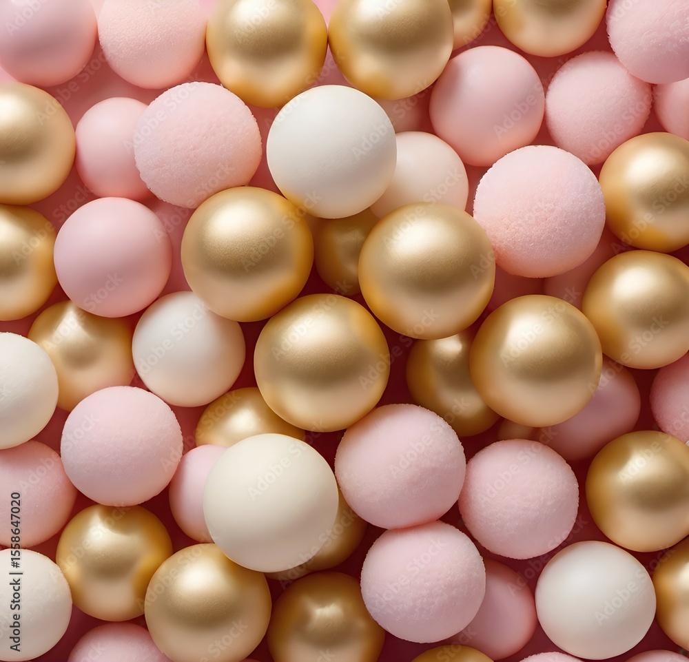 pink, white and gold balloons in abstract mix pink, white and gold balloons in abstract mix