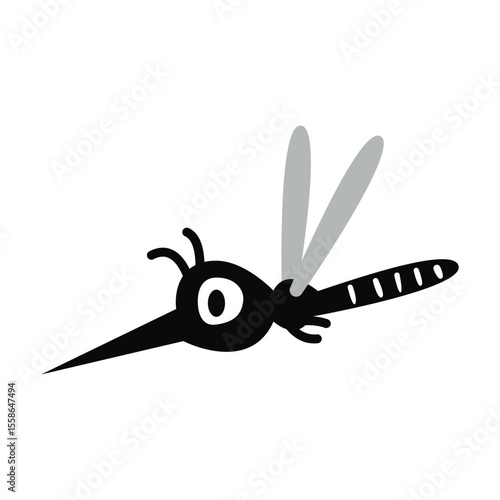 mosquito dengue concept isolated on white background.